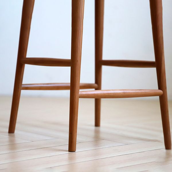 Matte Finish Solid Wood Counter Chairs Modern Indoor Counter Stools