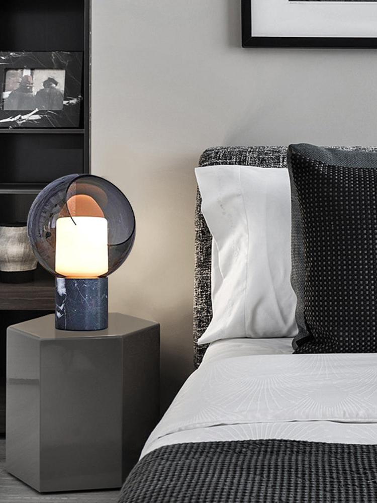 Industrial Marble Smoke Grey Table Lamp