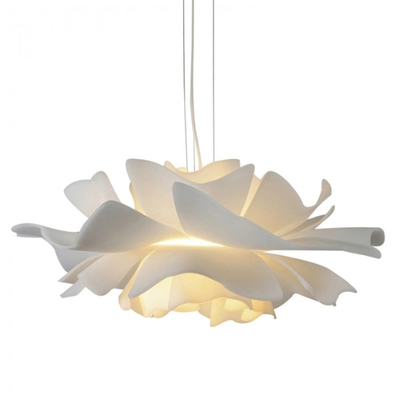 Nordic White Lotus Flower Pendant Light S30