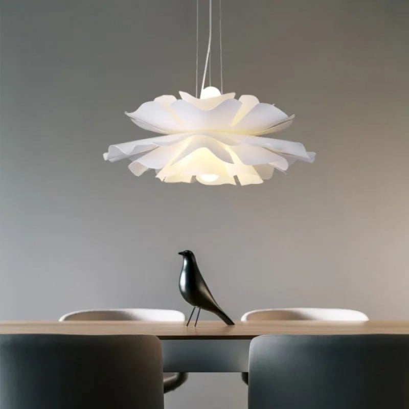 Nordic White Lotus Flower Pendant Light S30