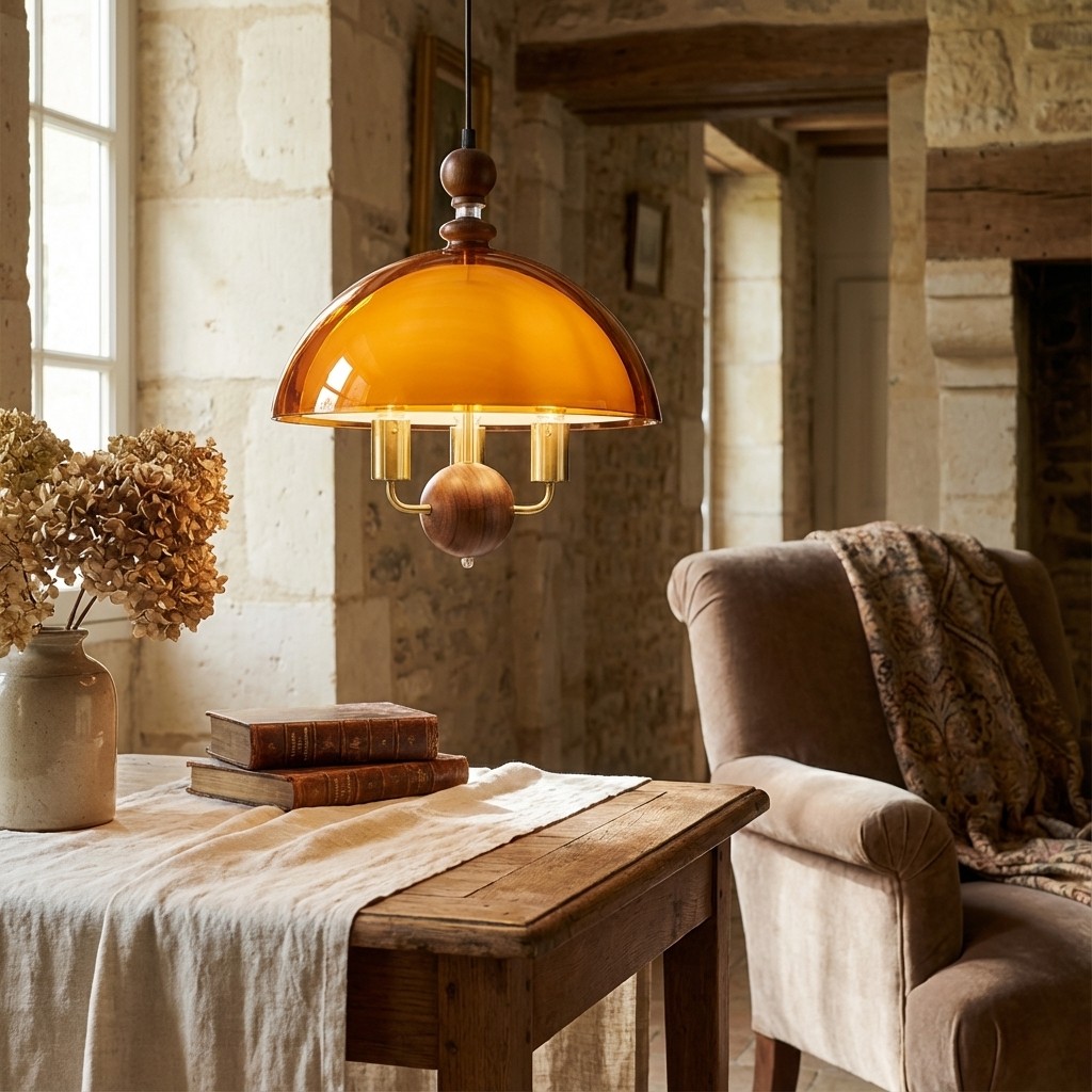 AFTERGLOW Acrylic Pendant | Vintage French Design | Entryway