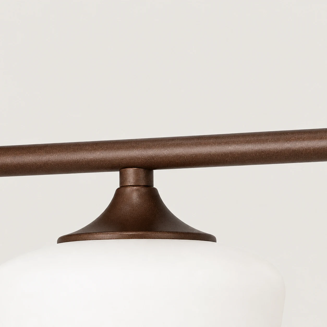 Coffee Brown bar joint and shade mount detail