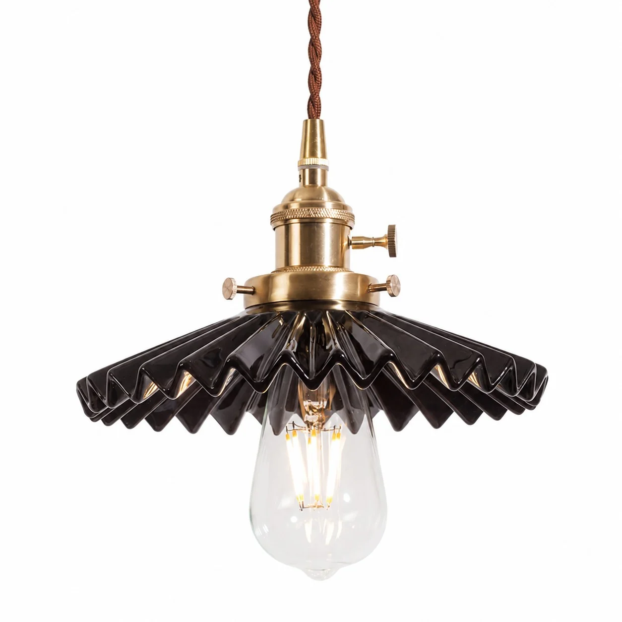 pleated ceramic pendant light 03