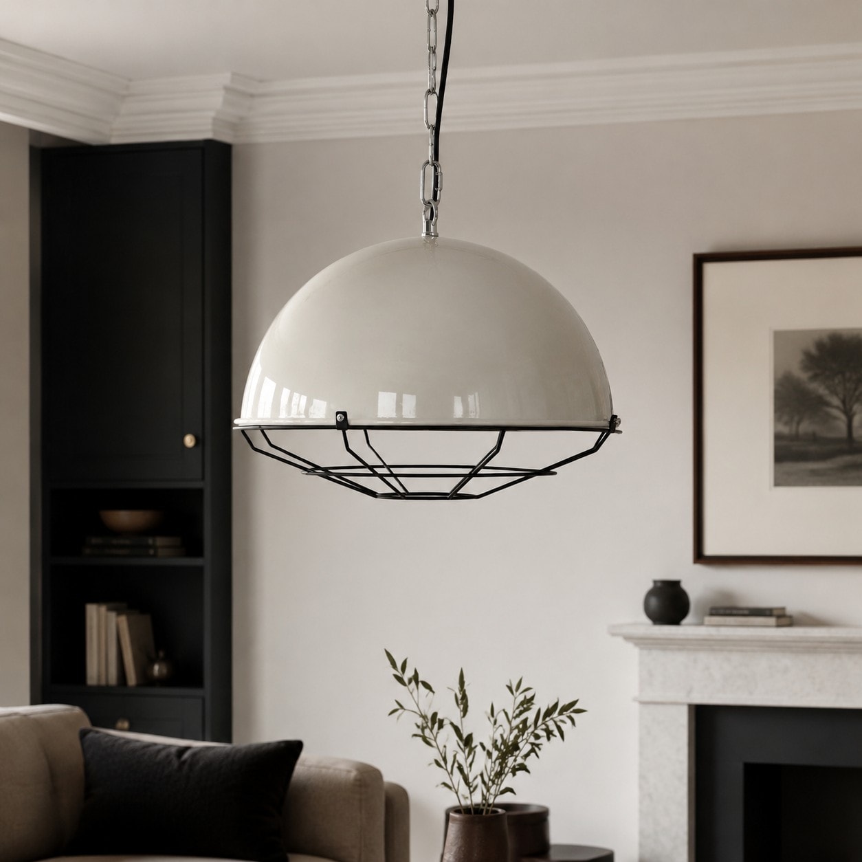 Installed room scene with real ceiling suspension