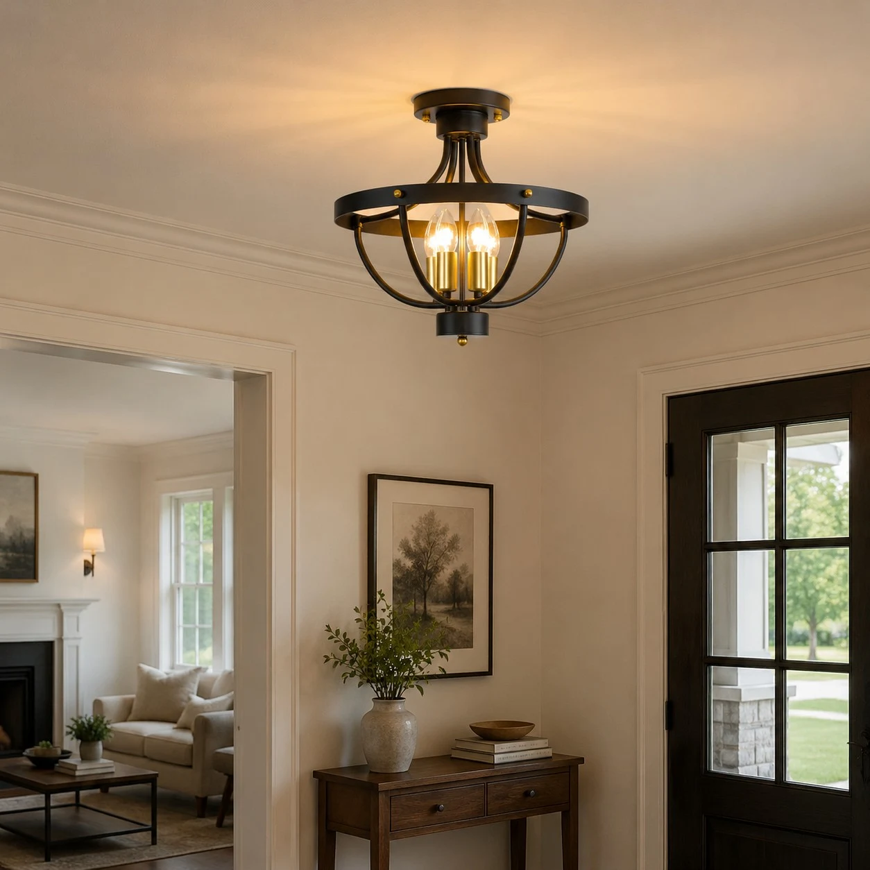 Living room ceiling scene