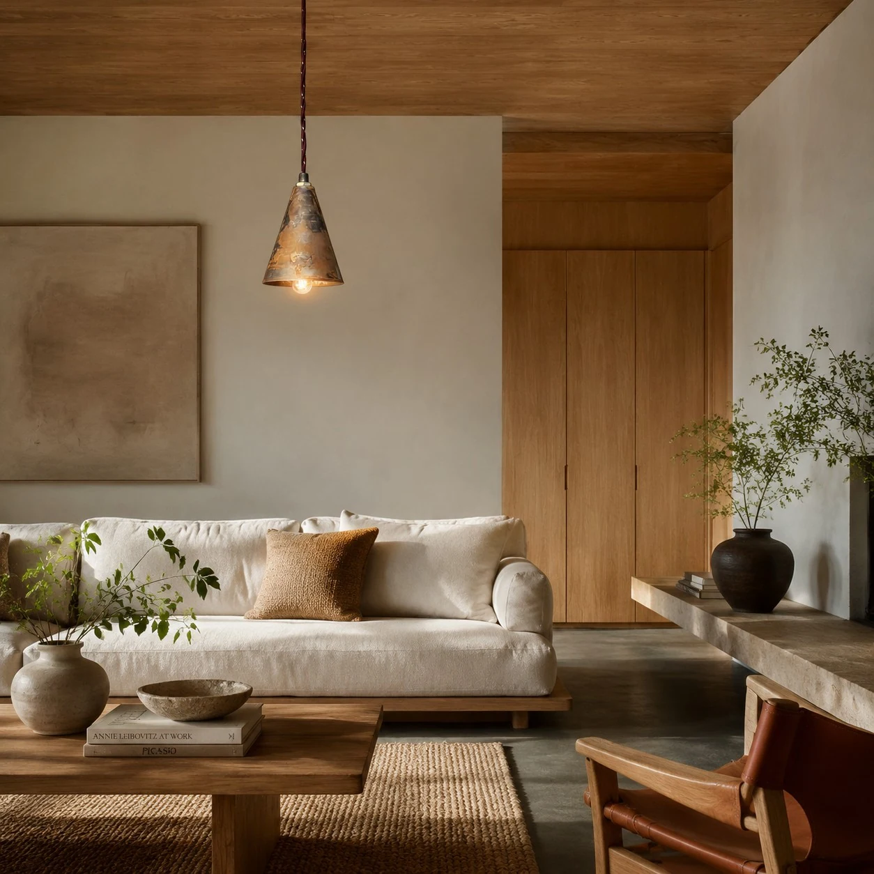 Warm Living Room Scale Scene