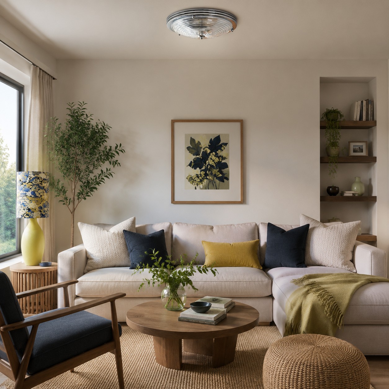 living room walnut