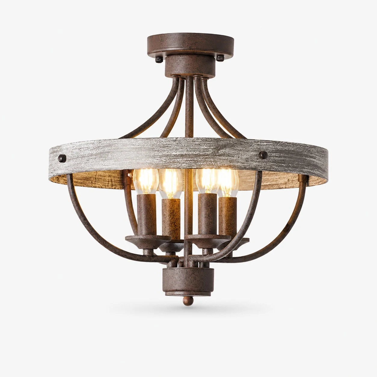Aged bronze semi flush product identity / SKU image