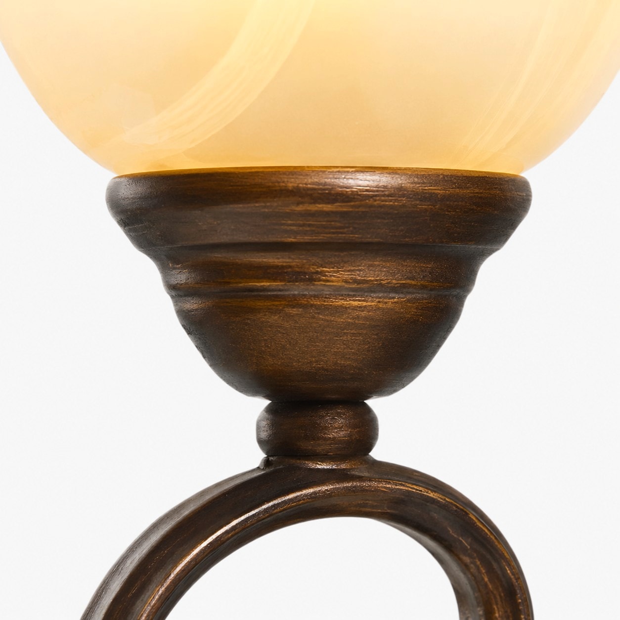 Frosted glass shade detail