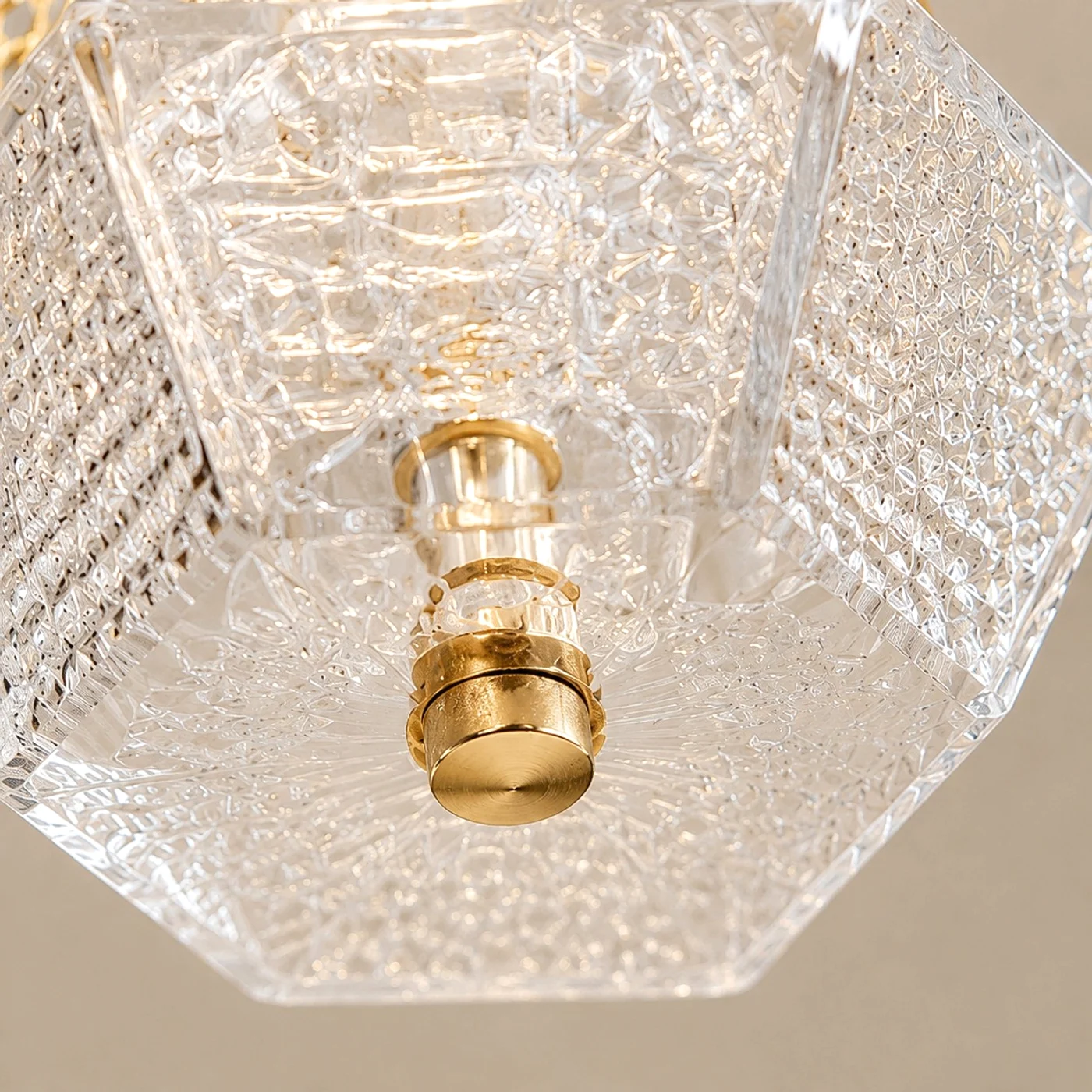 Prismatic French Leather Pendant Light 15
