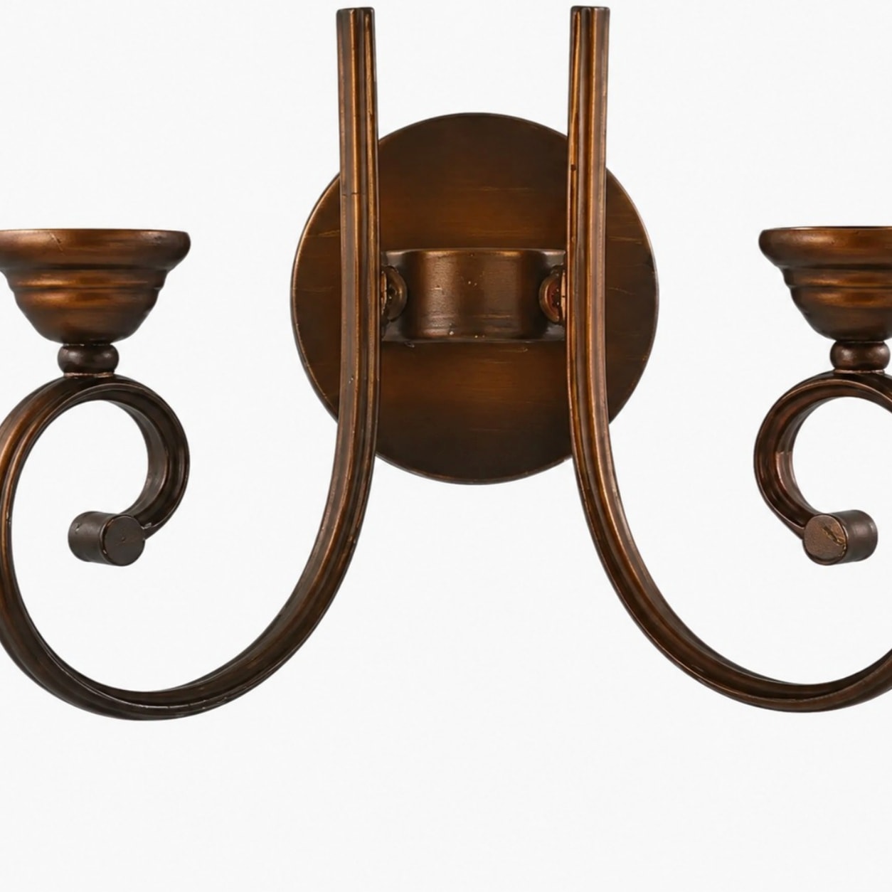 Two-light wall sconce backplate detail