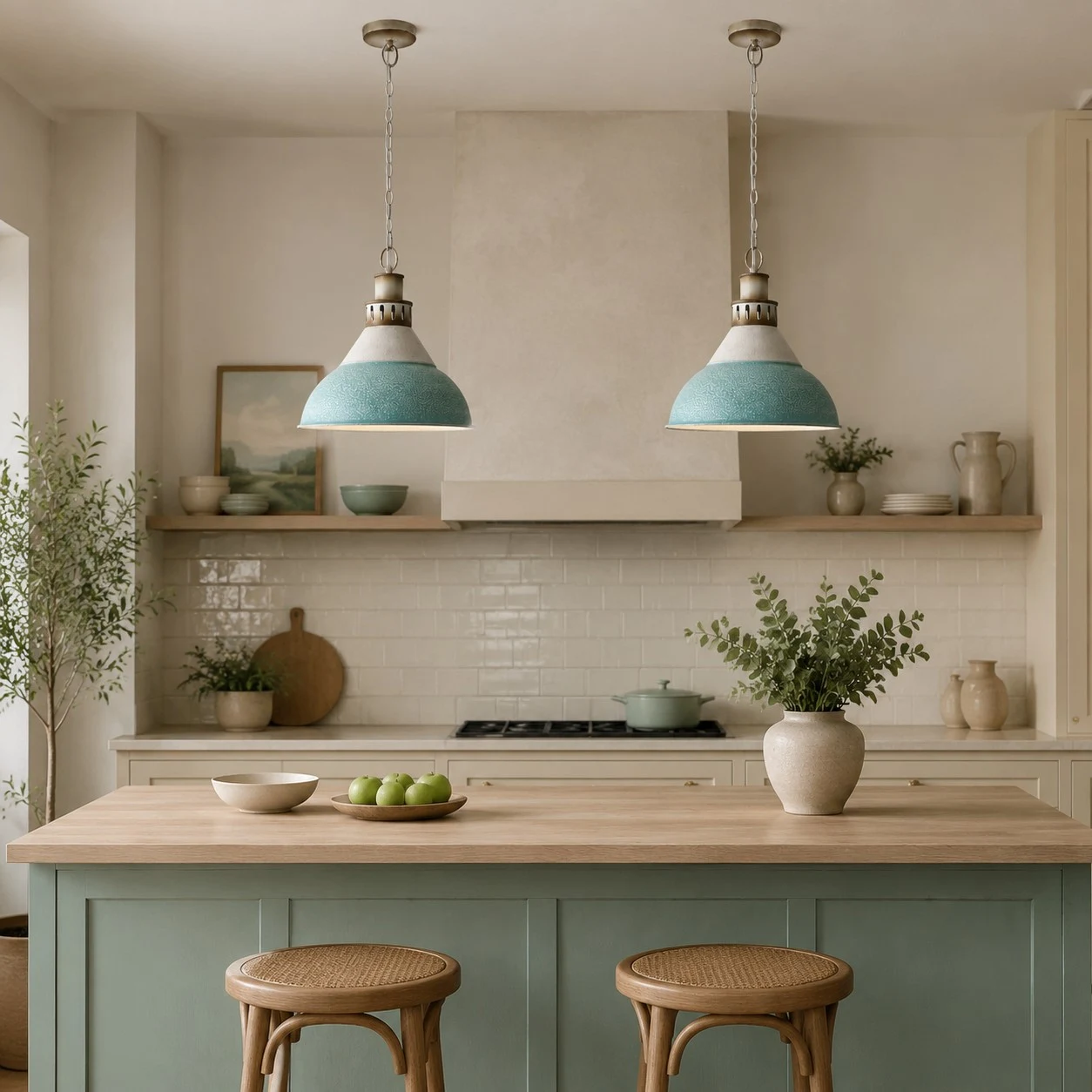 industrial dome pendant light scene and detail